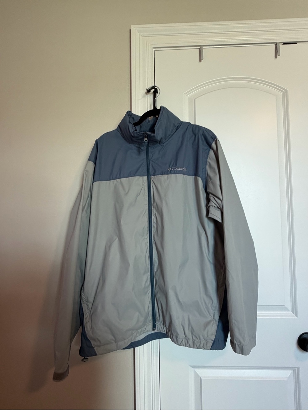 Columbia Glennaker Lake Rain Jacket Colorblock Gray/Blue Men’s Size XL